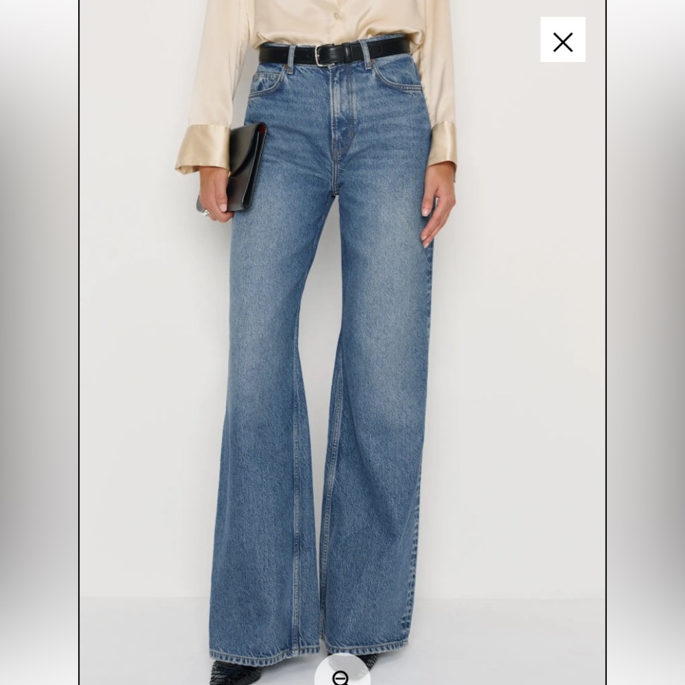 Reformation Cary High rise slouchy wide Leg Jeans